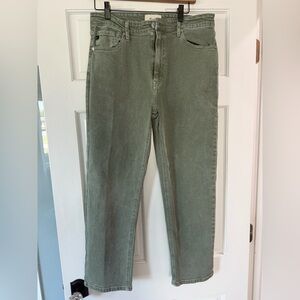 Classic Straight-Leg Kancan Jeans in Olive Green